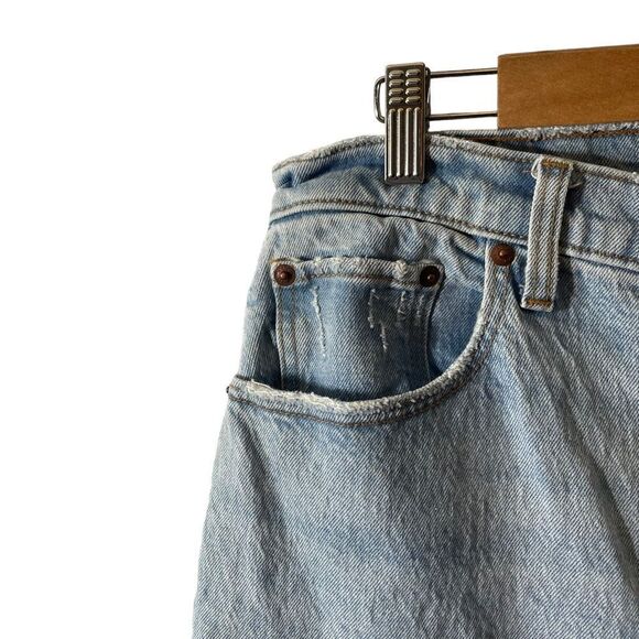 Madewell The Perfect Vintage Distressed Ripped Straight Jeans Size 28 - Picture 3 of 6